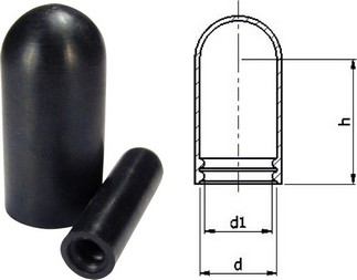 Capuchones EPDM con nervio