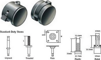 Ruedas gemelas estándar (40 mm, 50mm)