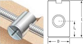 Tuercas cilíndricas de espiga transversal