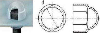 Capuchones protectores para perno y tuerca