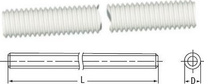 Varilla roscada - 1000mm