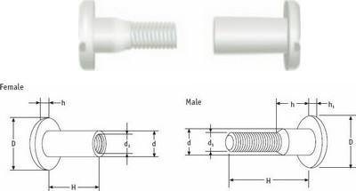 Tornillos para libros