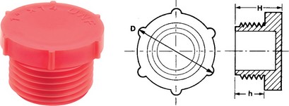Tapones protectores roscados